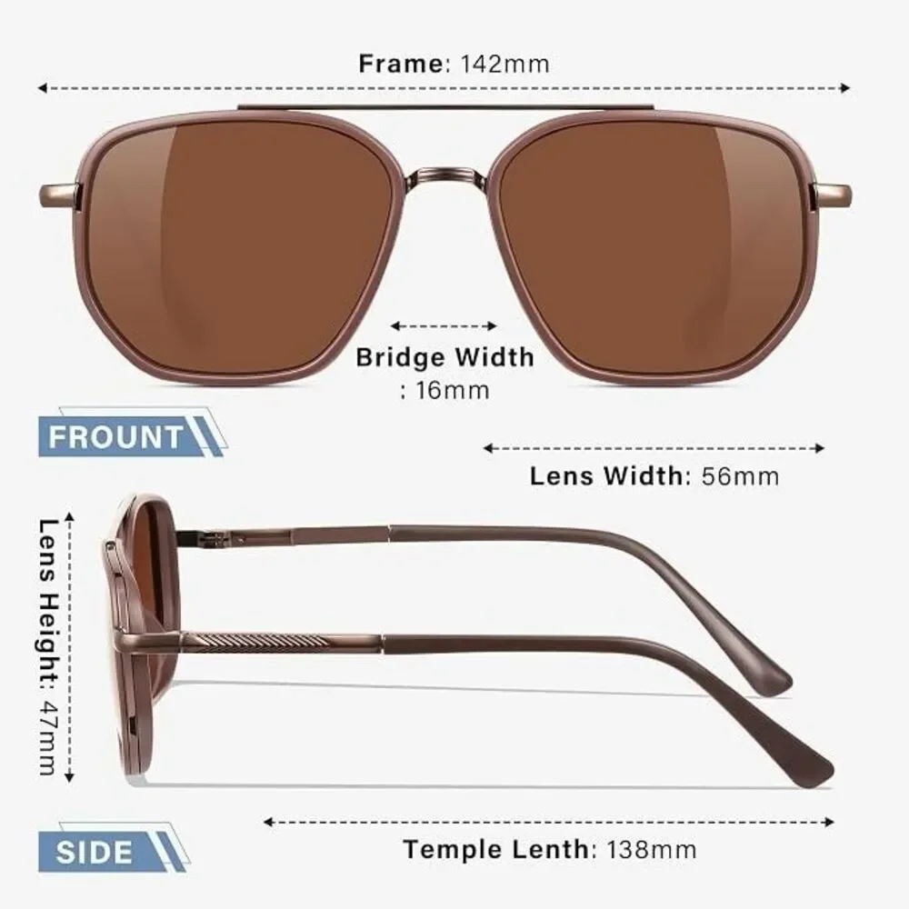 Polarized Aviator Sunglasses Women Men UV400 Vintage Fashion Unisex Shades